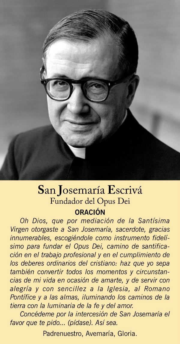 San Josemaría estampita